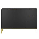 Komoda Austin czarna & złota