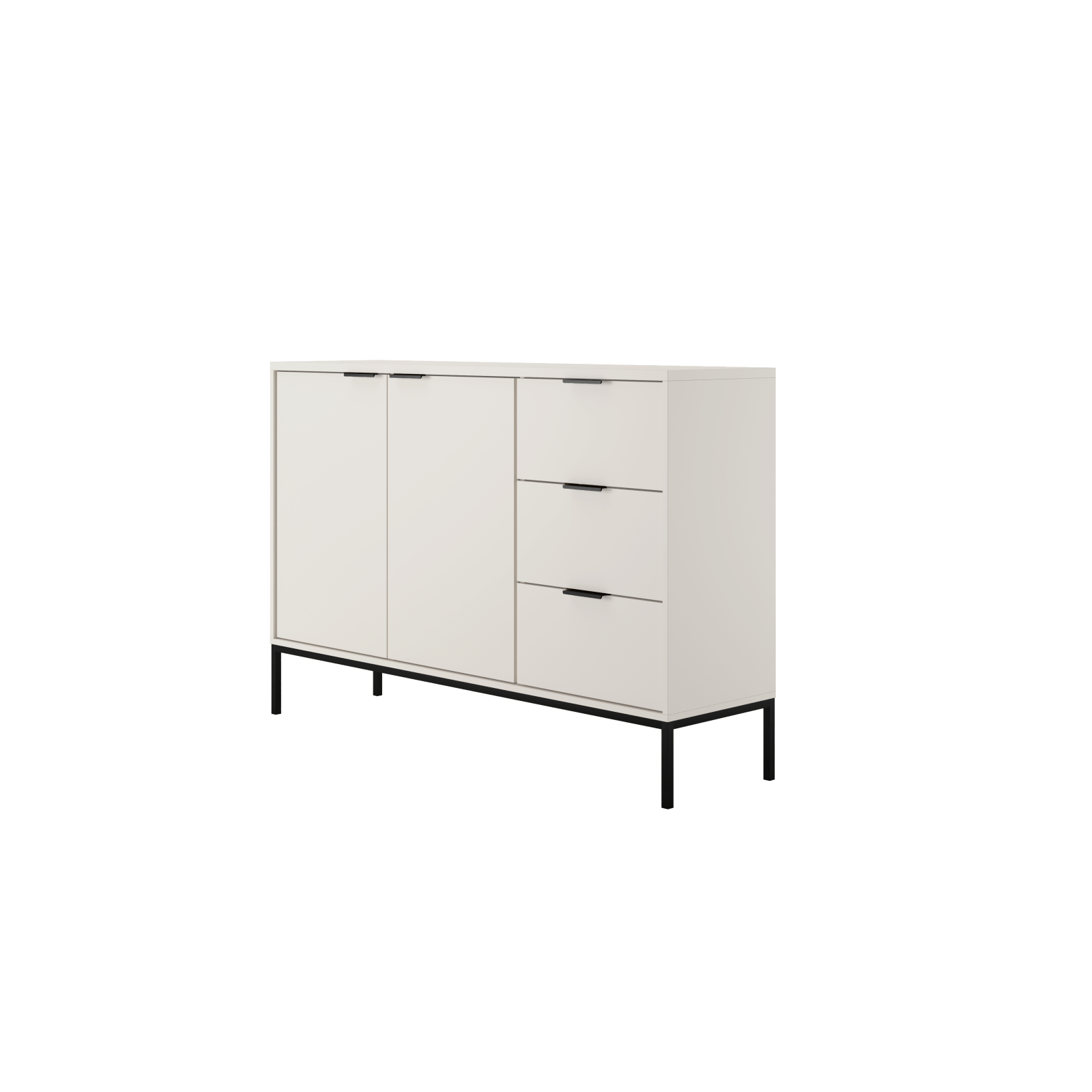 Komoda Austin biała & czarna