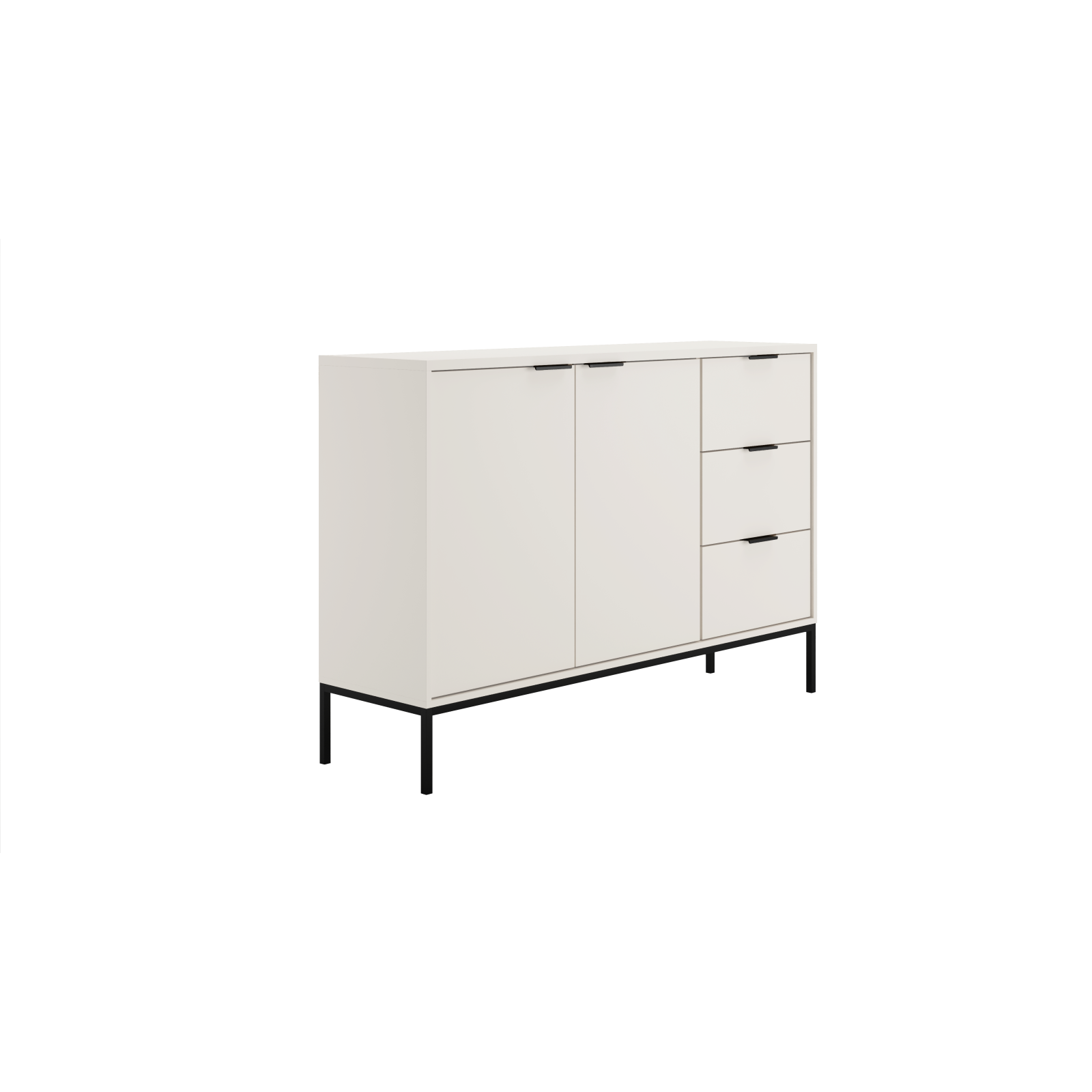 Komoda Austin biała & czarna