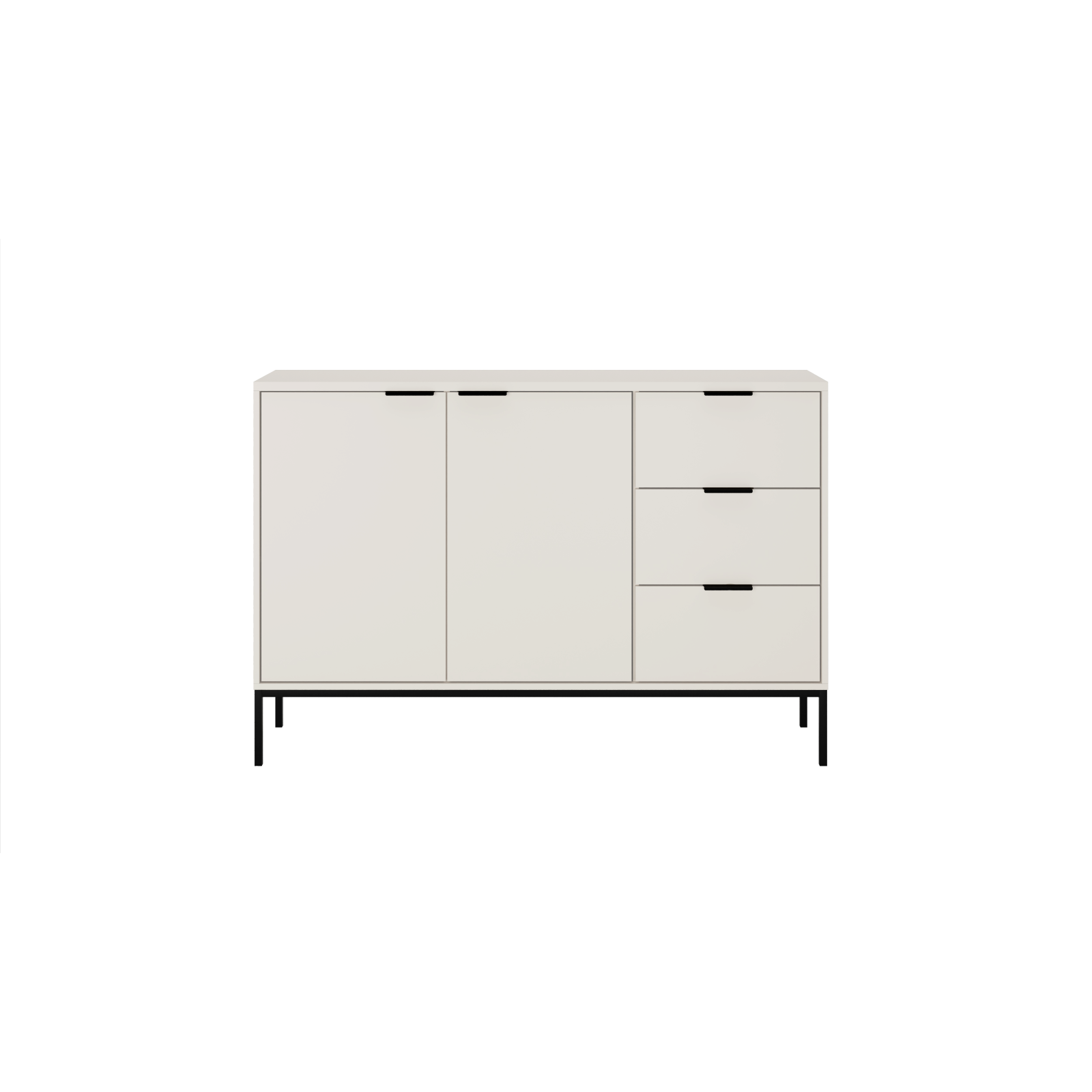 Komoda Austin biała & czarna