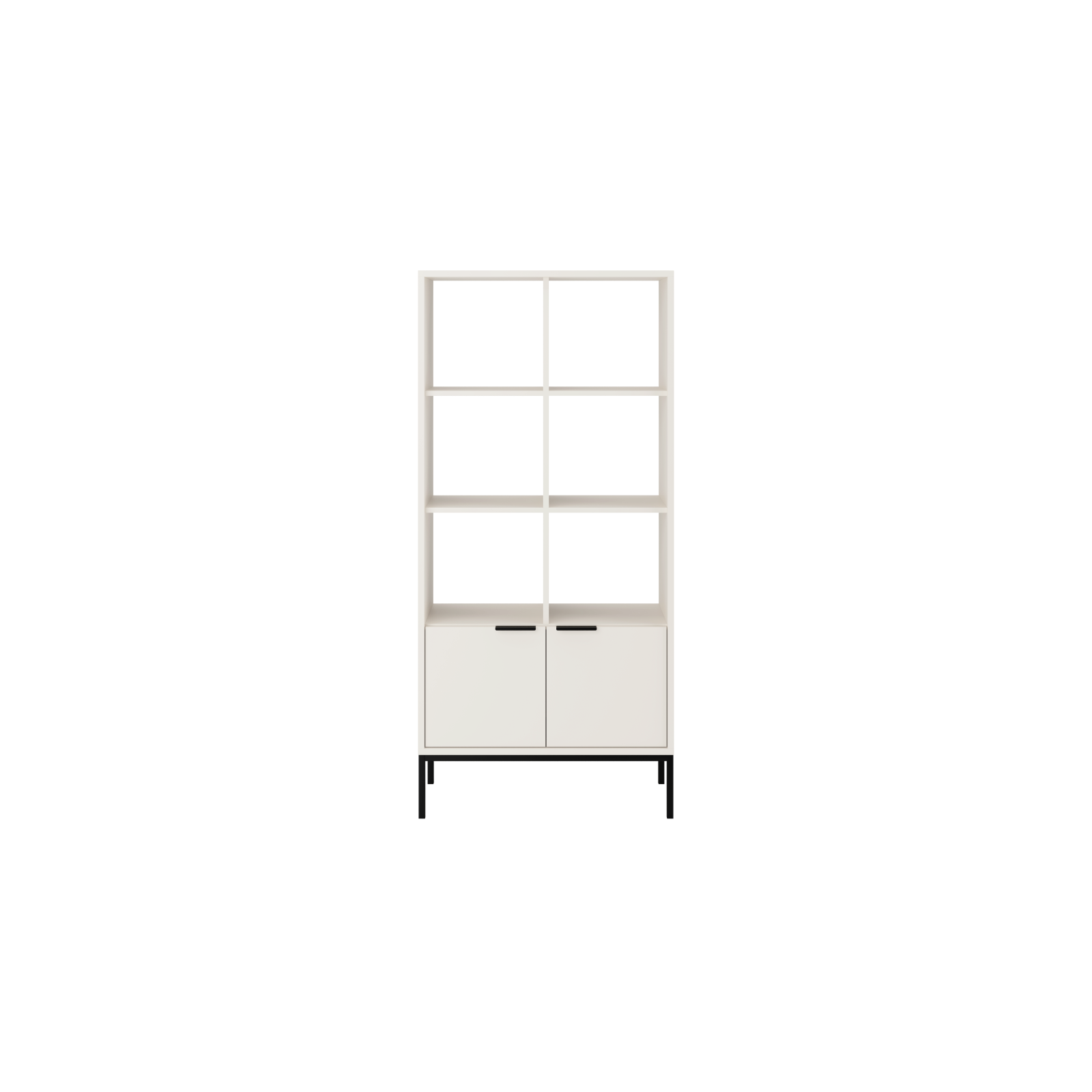 Regał Austin biały & czarny