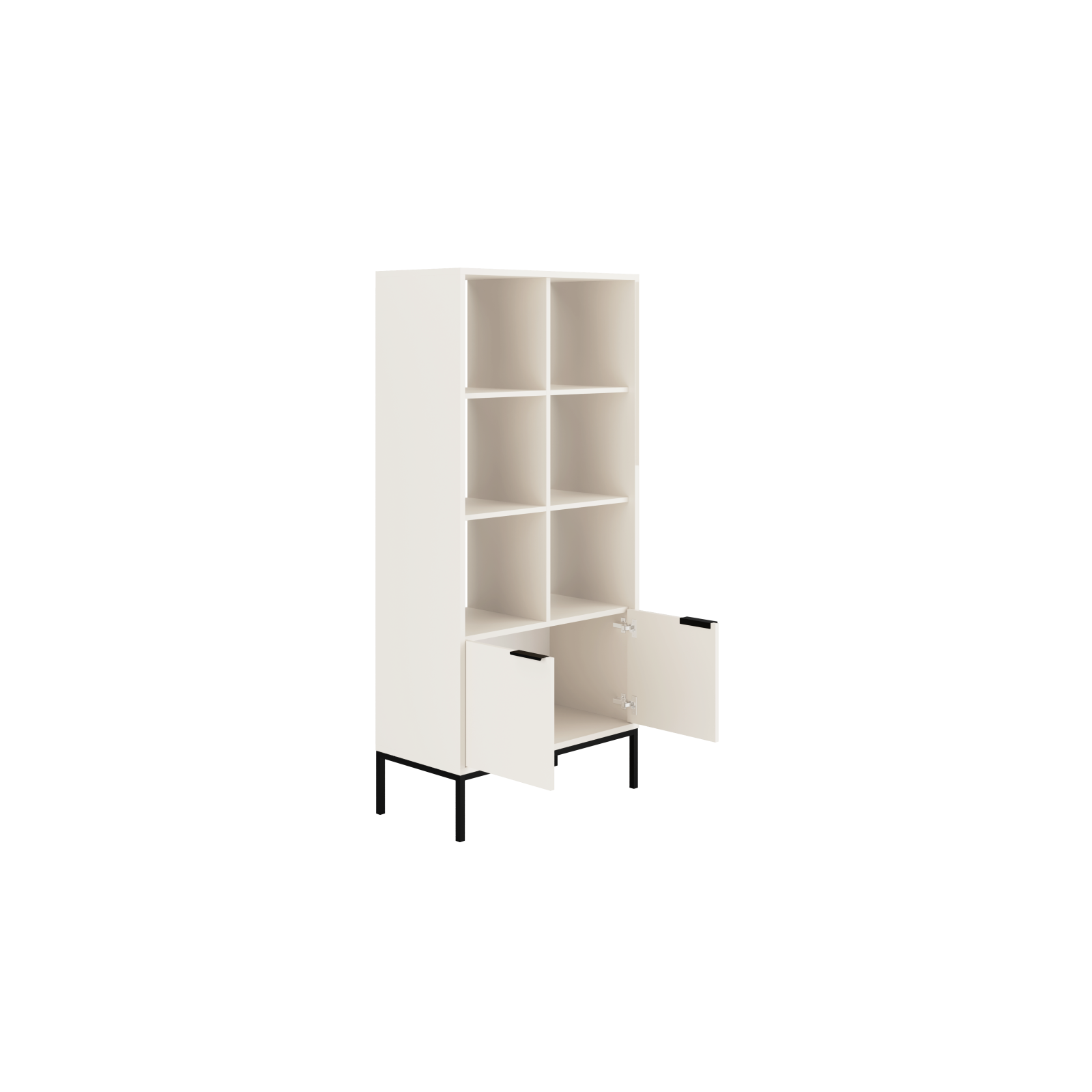 Regał Austin biały & czarny