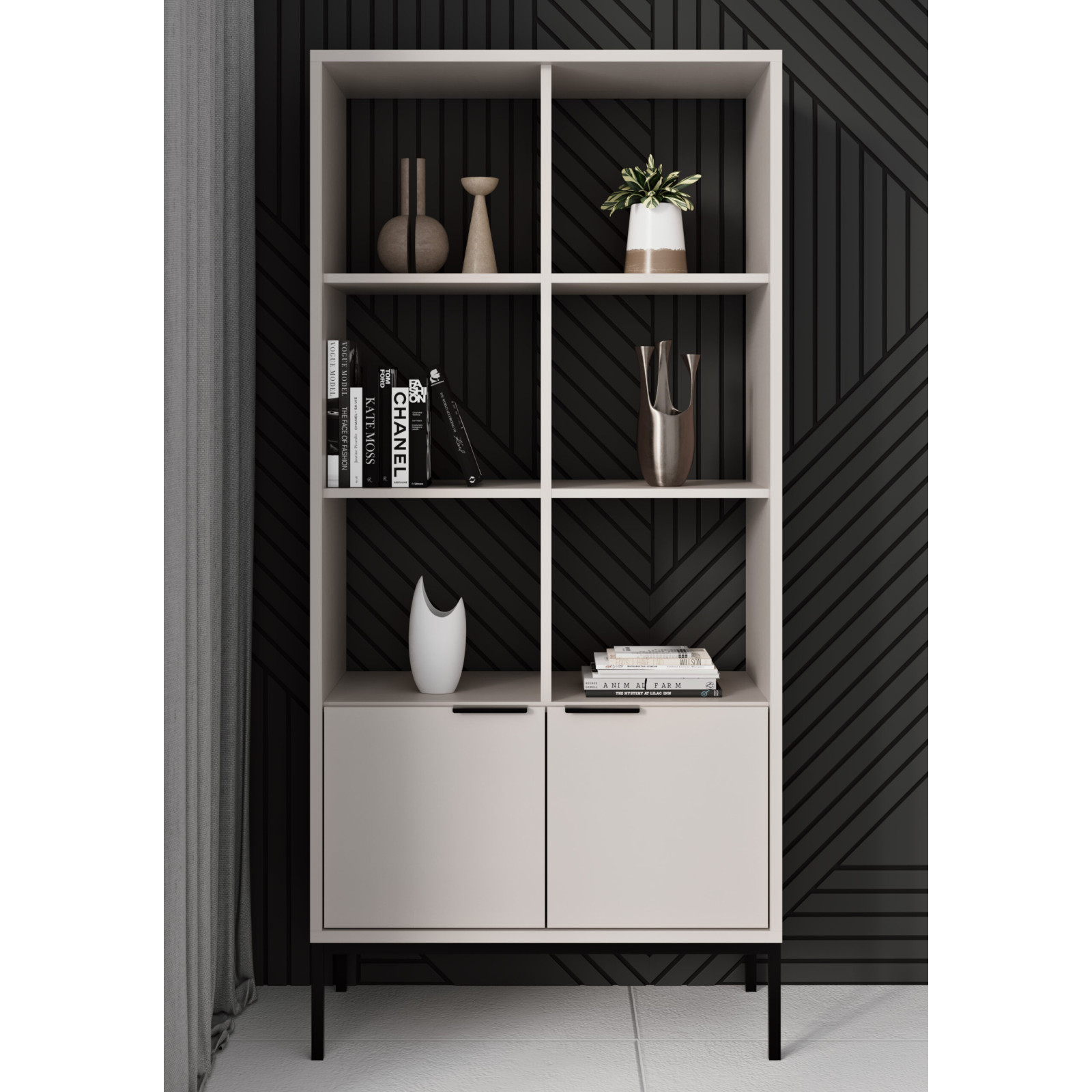 Regał Austin kaszmir & czarny