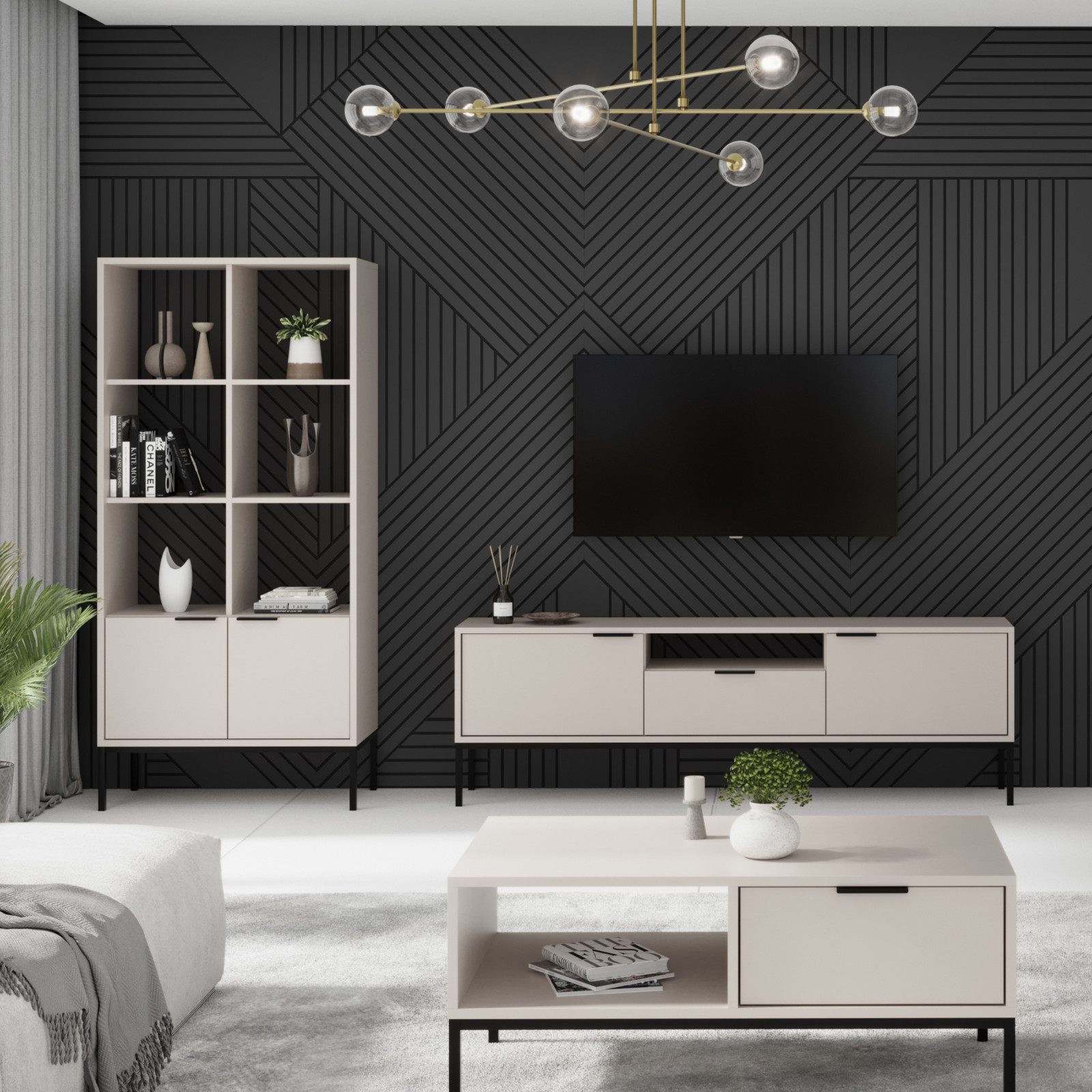 Regał Austin kaszmir & czarny