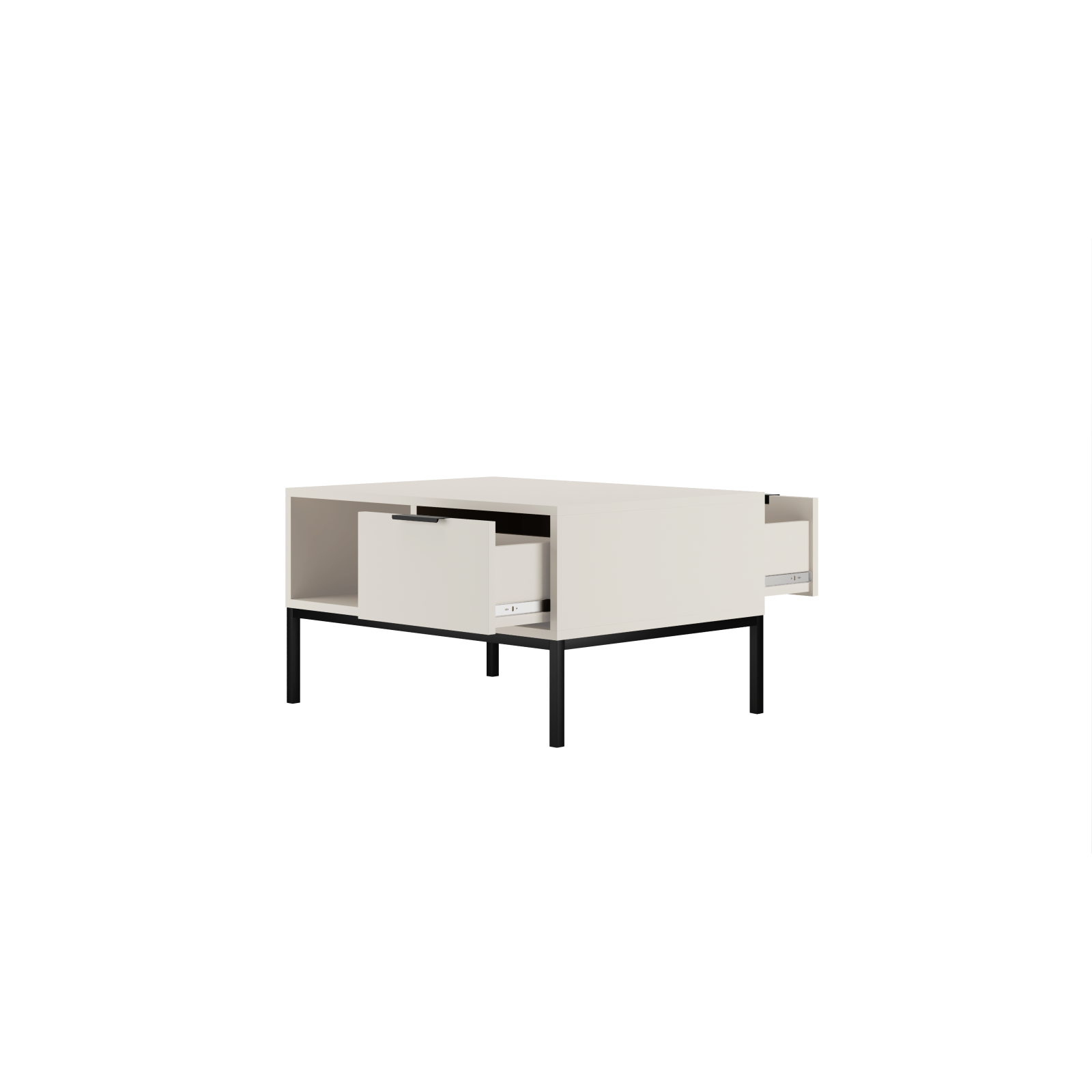 Stolik kawowy Austin 80 biały & czarny