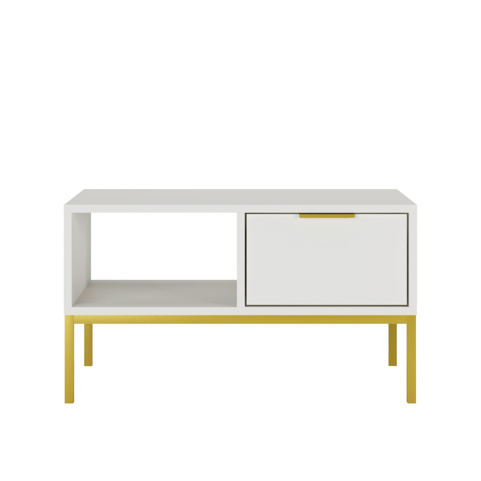 Stolik kawowy Austin 100 biały & złoty