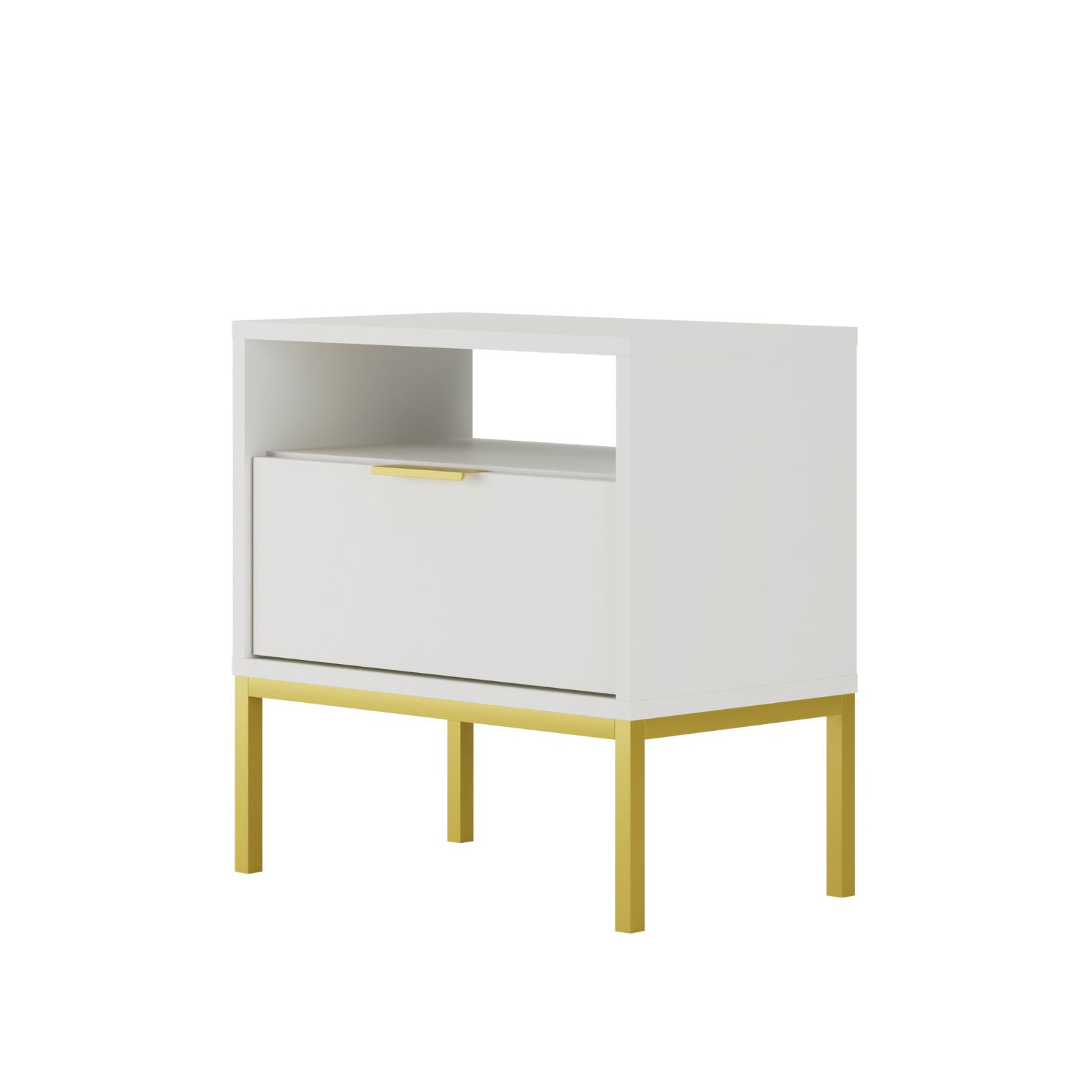 Szafka nocna Austin biała & złota