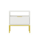 Szafka nocna Austin biała & złota