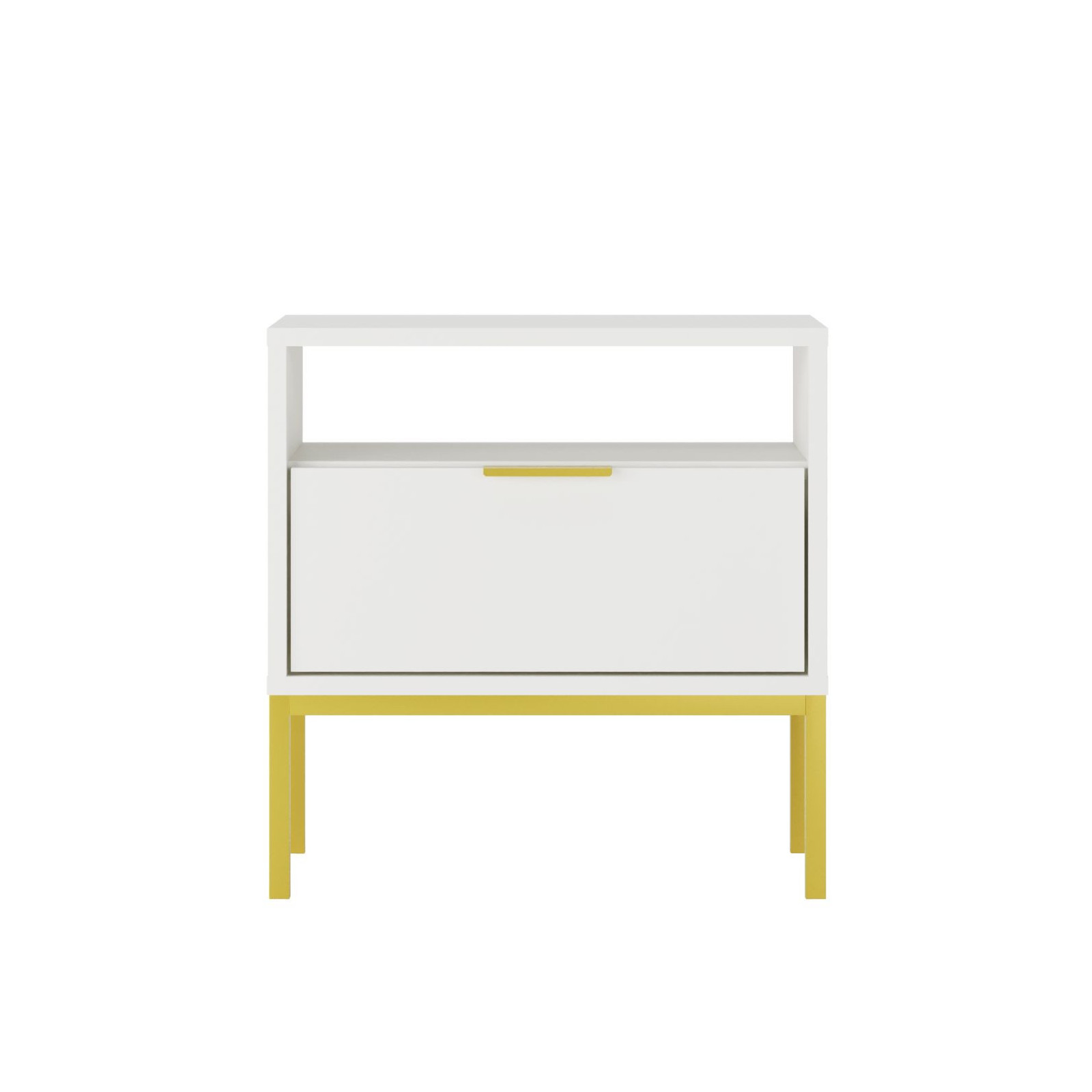 Szafka nocna Austin biała & złota