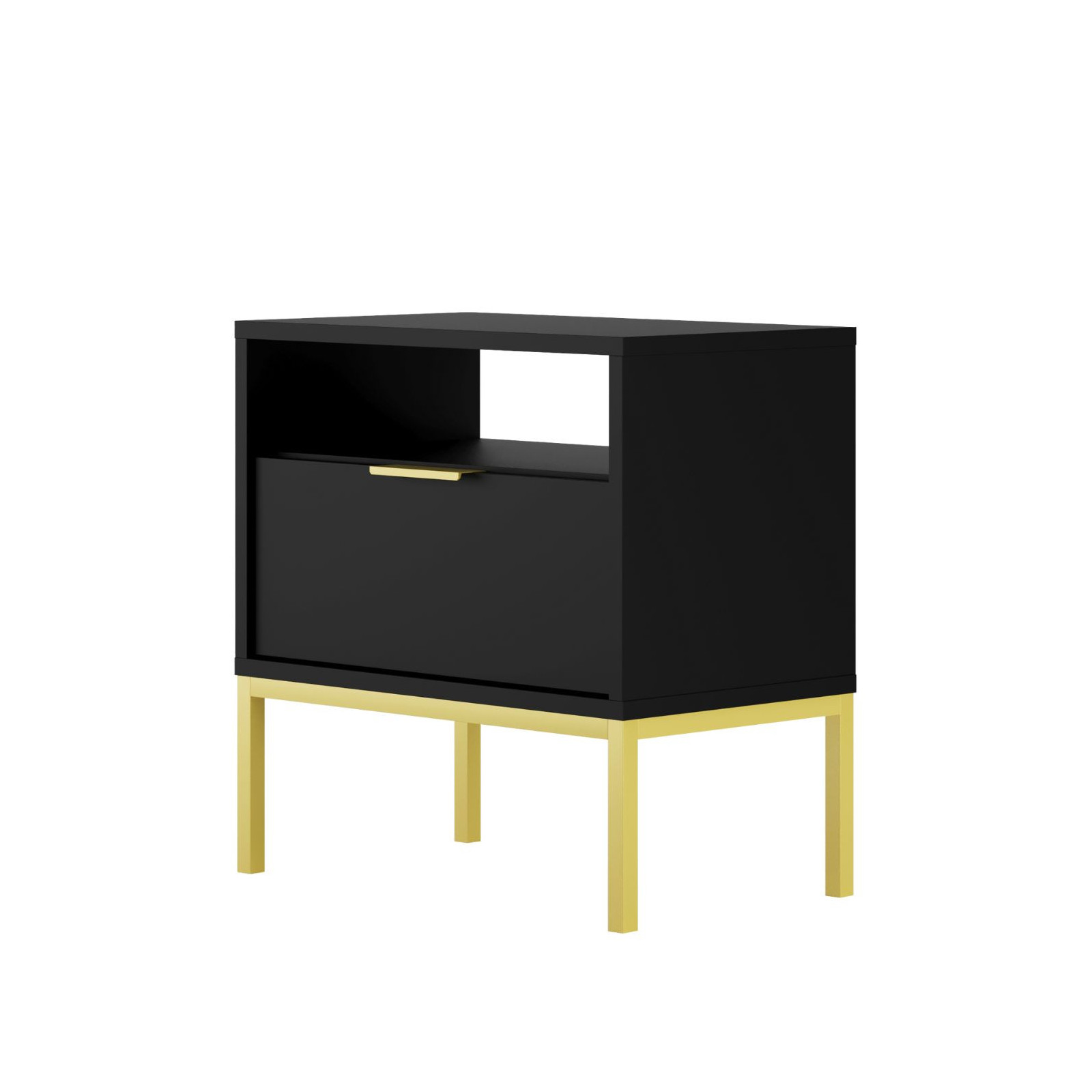 Szafka nocna Austin czarna & złota