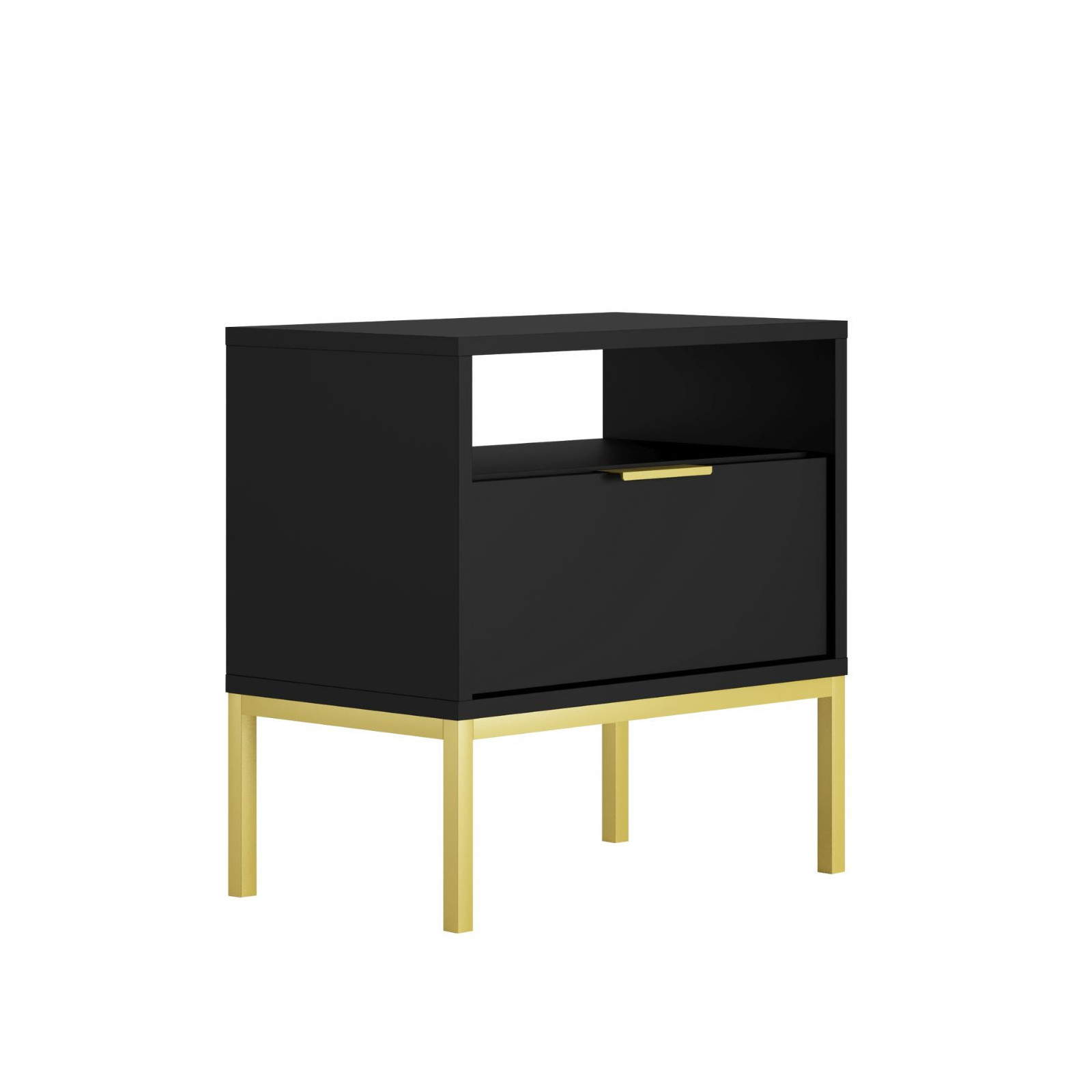 Szafka nocna Austin czarna & złota