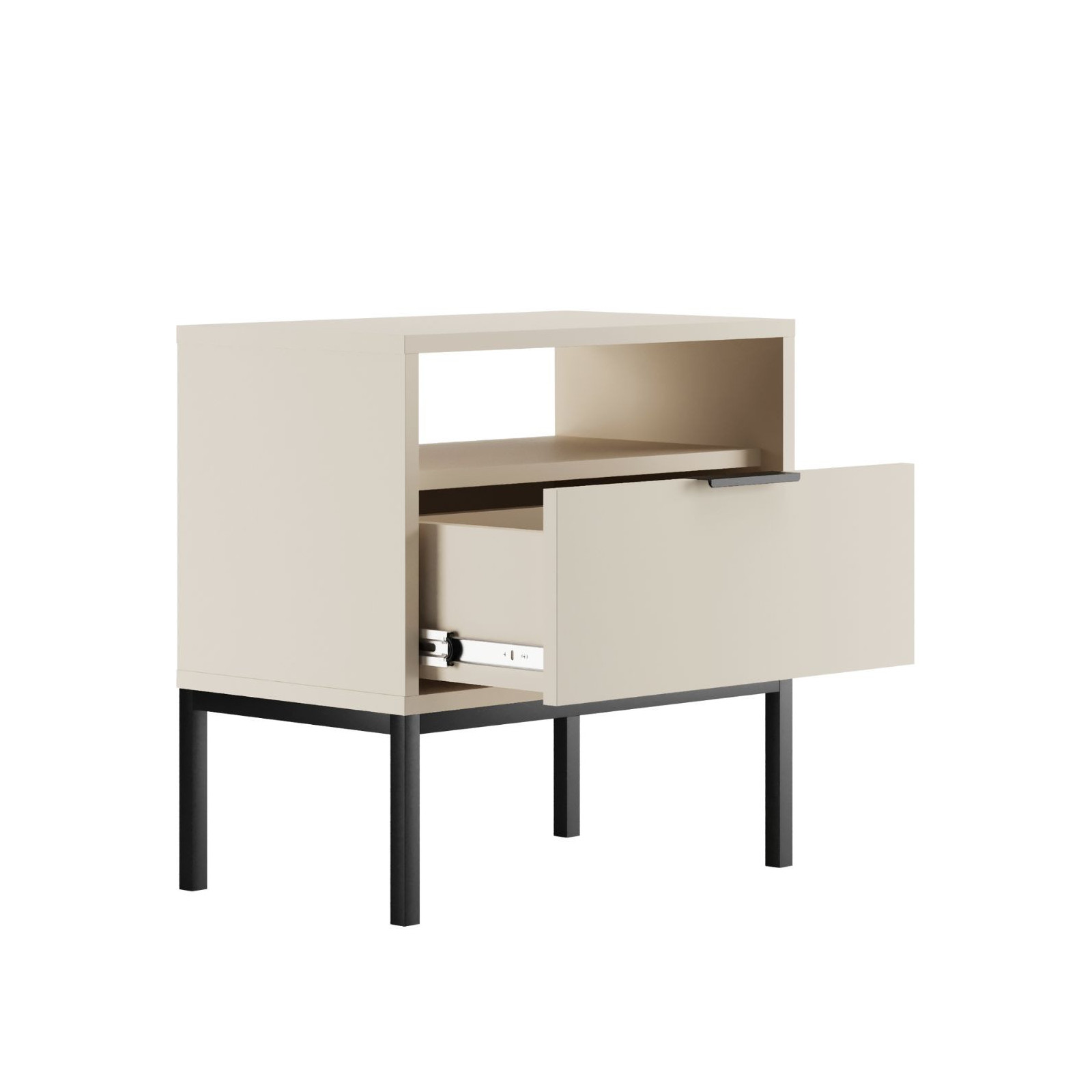 Szafka nocna Austin kaszmir & czarna