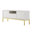 Szafka RTV Austin 135 biała & złota