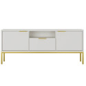 Szafka RTV Austin 135 biała & złota