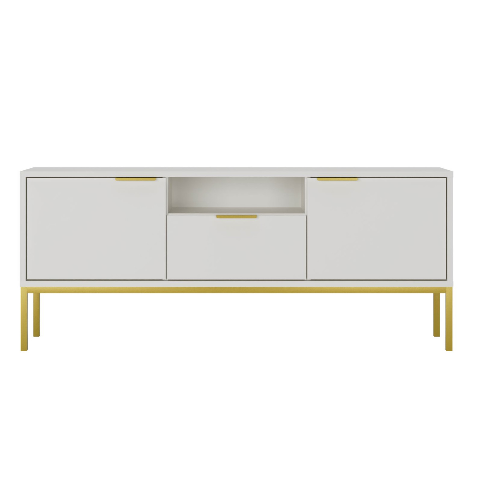 Szafka RTV Austin 135 biała & złota