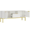 Szafka RTV Austin 135 biała & złota