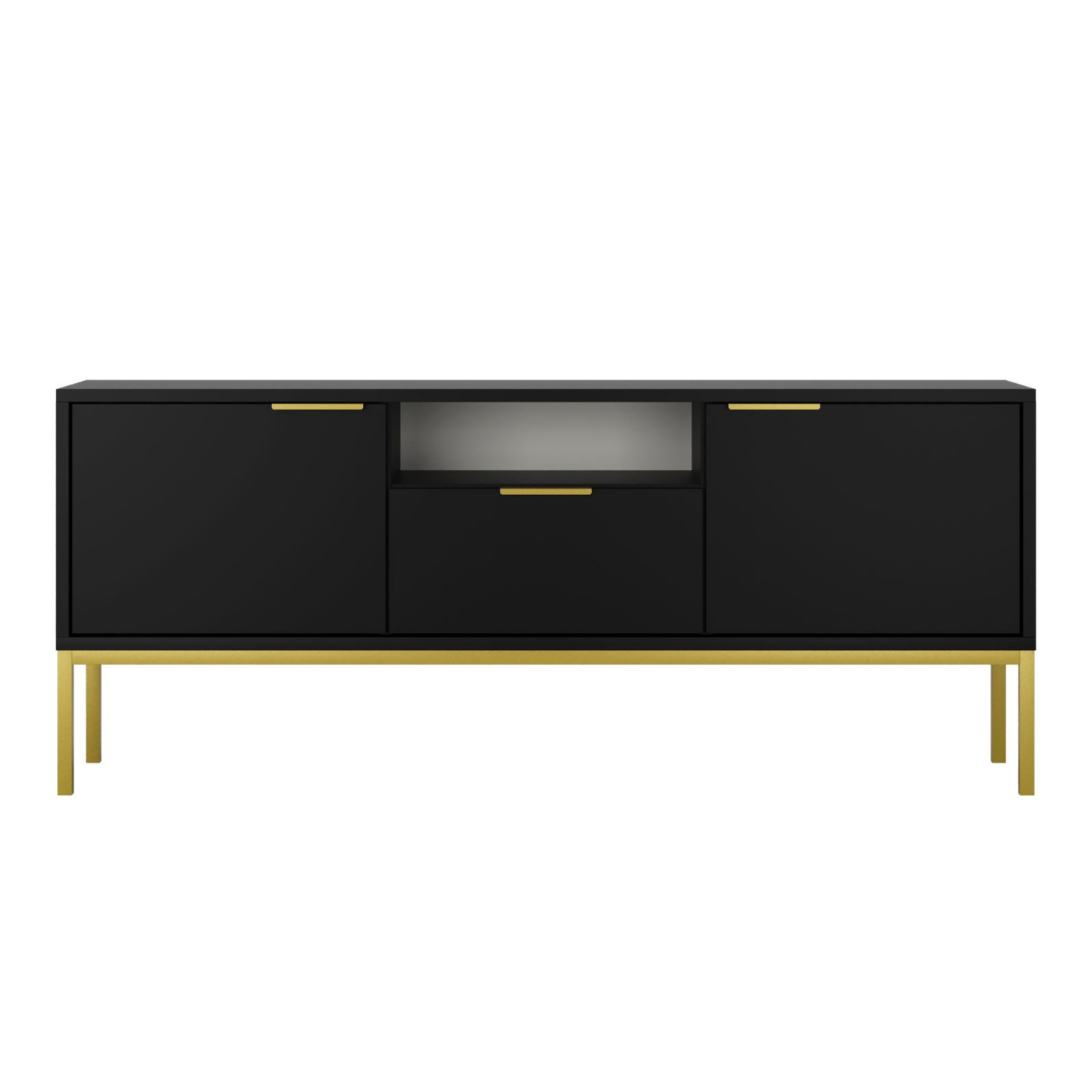 Szafka RTV Austin 135 czarna & złota