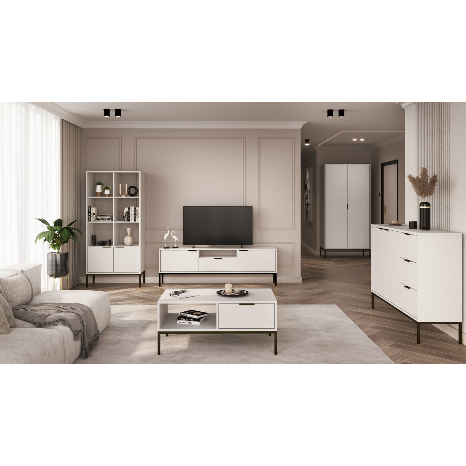 Szafka RTV Austin 175 biała