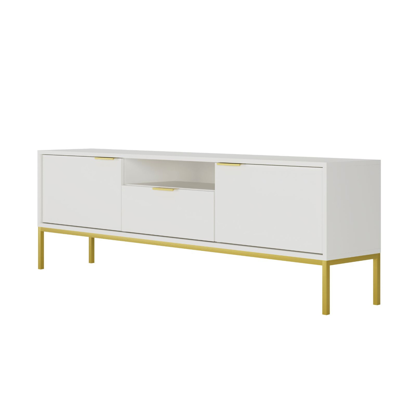 Szafka RTV Austin 175 biała & złota