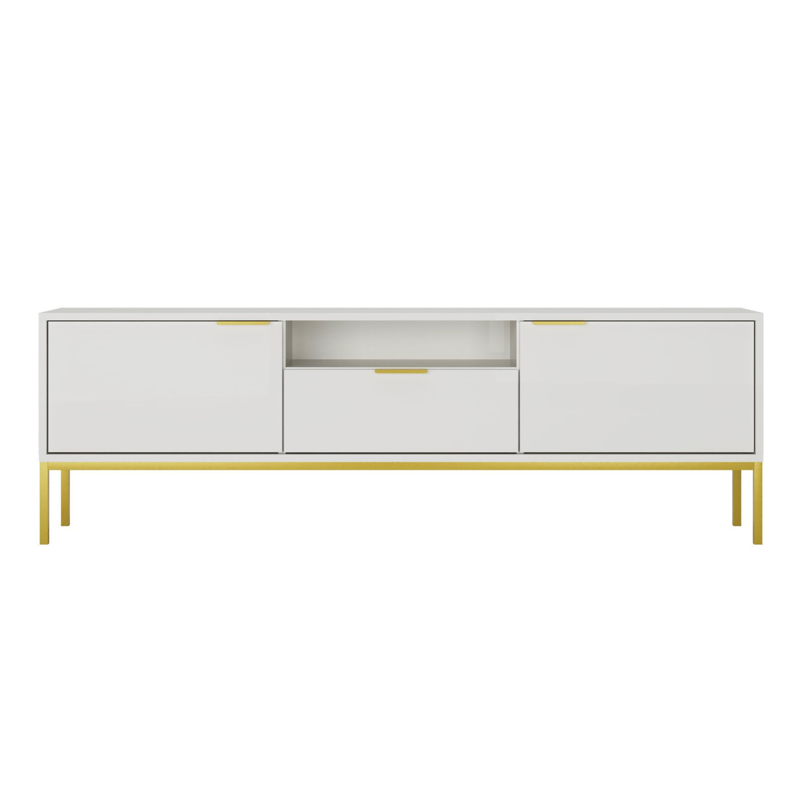 Szafka RTV Austin 175 biała & złota