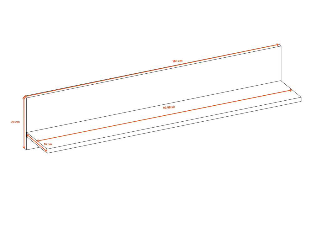 Półka ścienna Denver