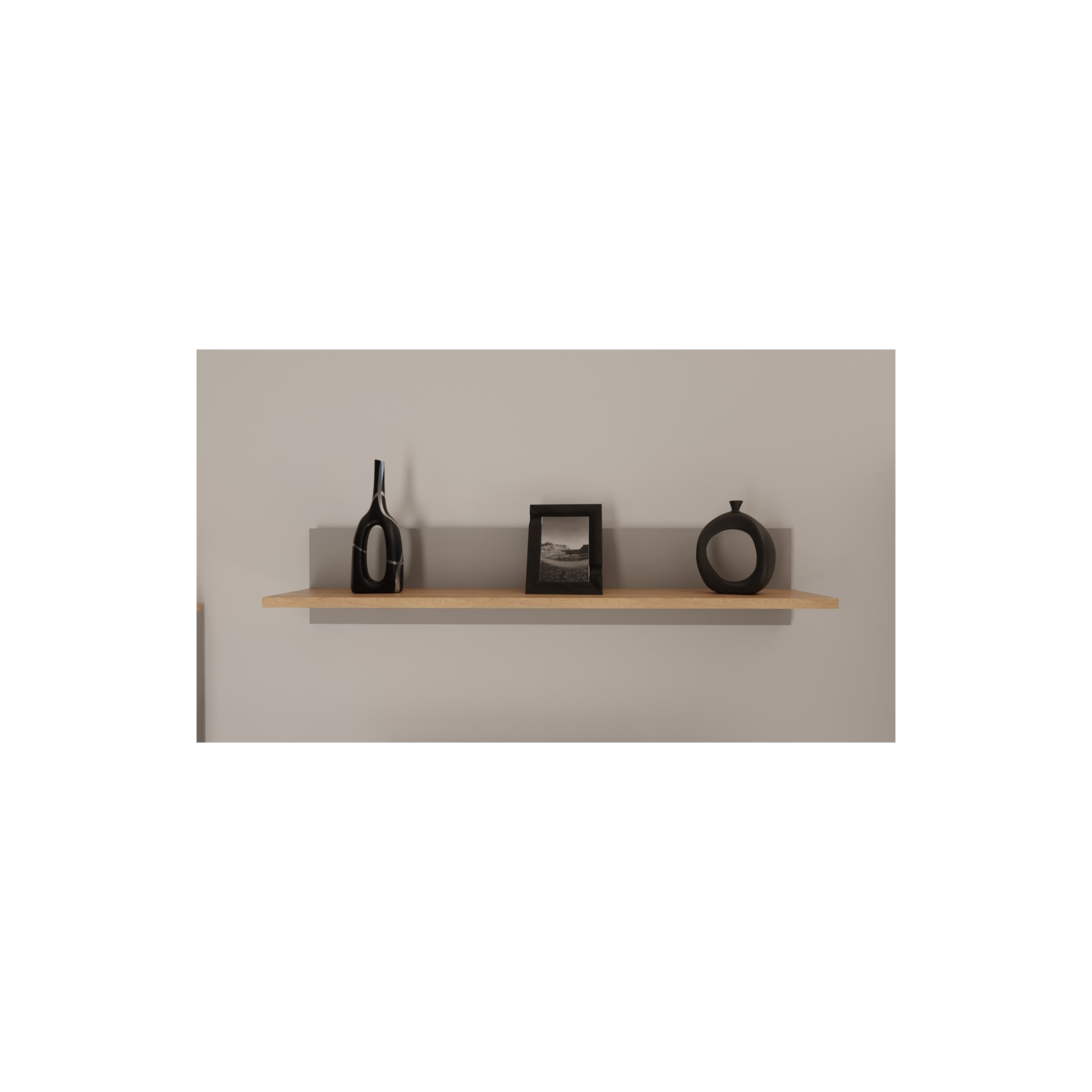 Półka ścienna Denver szary chinchilla & hikora