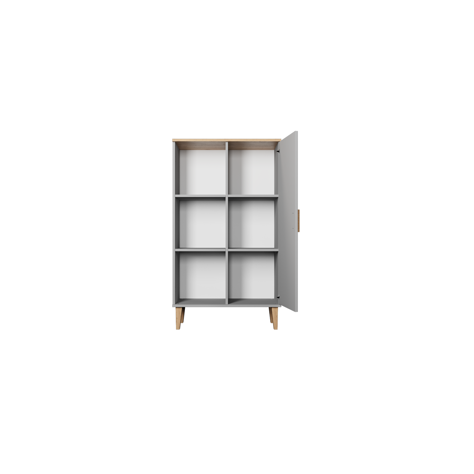 Regał Denver szary chinchilla & hikora