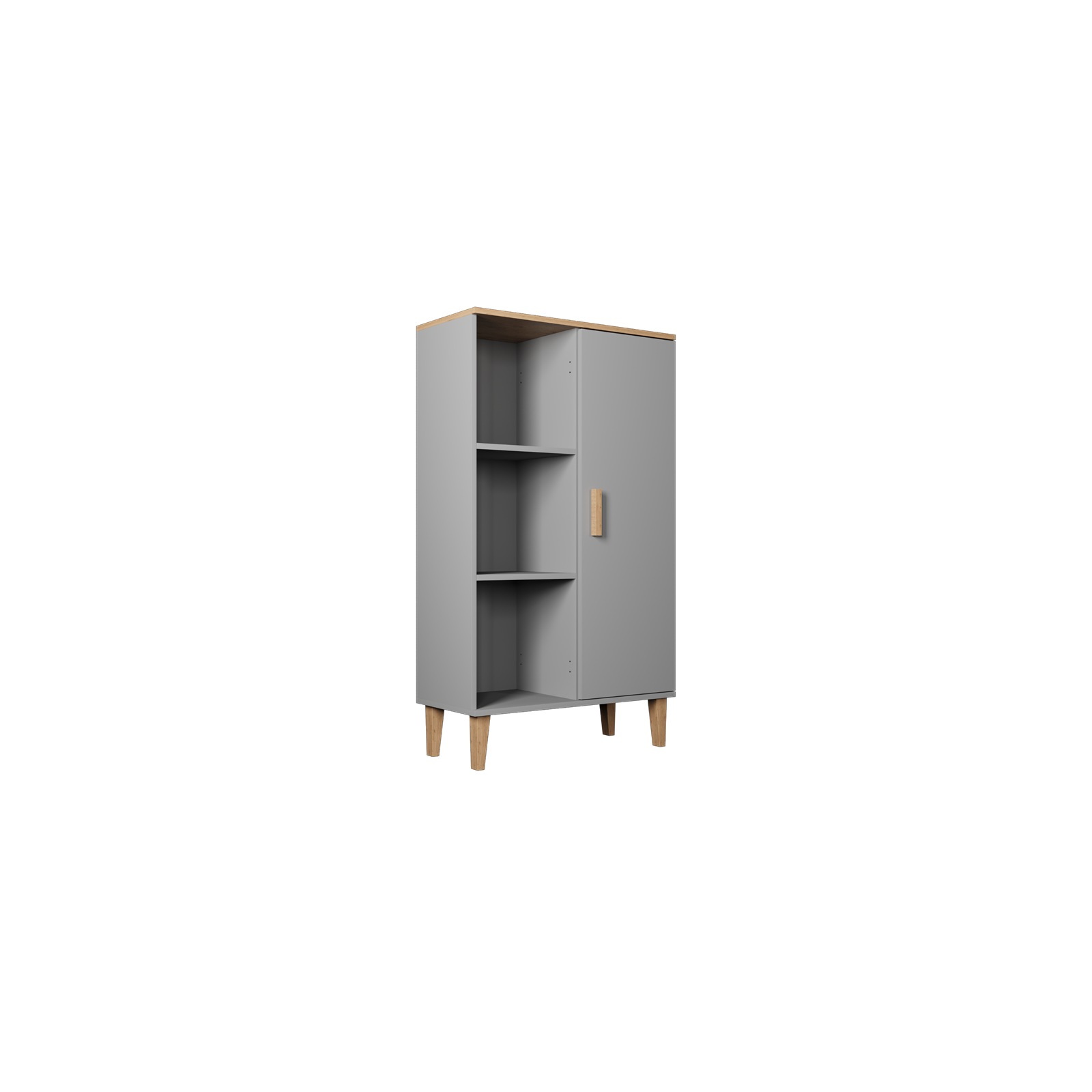 Regał Denver szary chinchilla & hikora