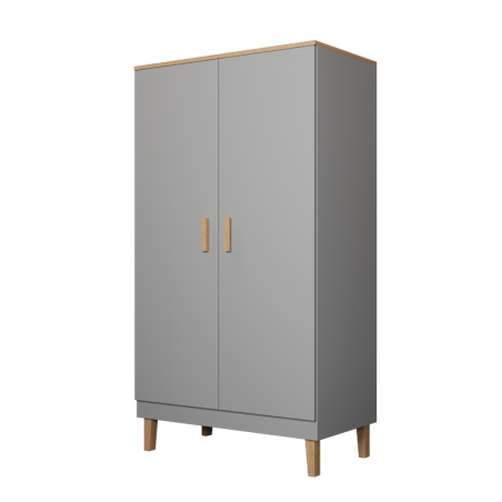 Szafa Denver szary chinchilla & hikora