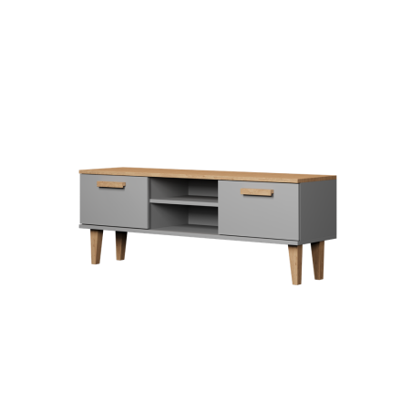 Szafka RTV Denver 120 szary chinchilla & hikora