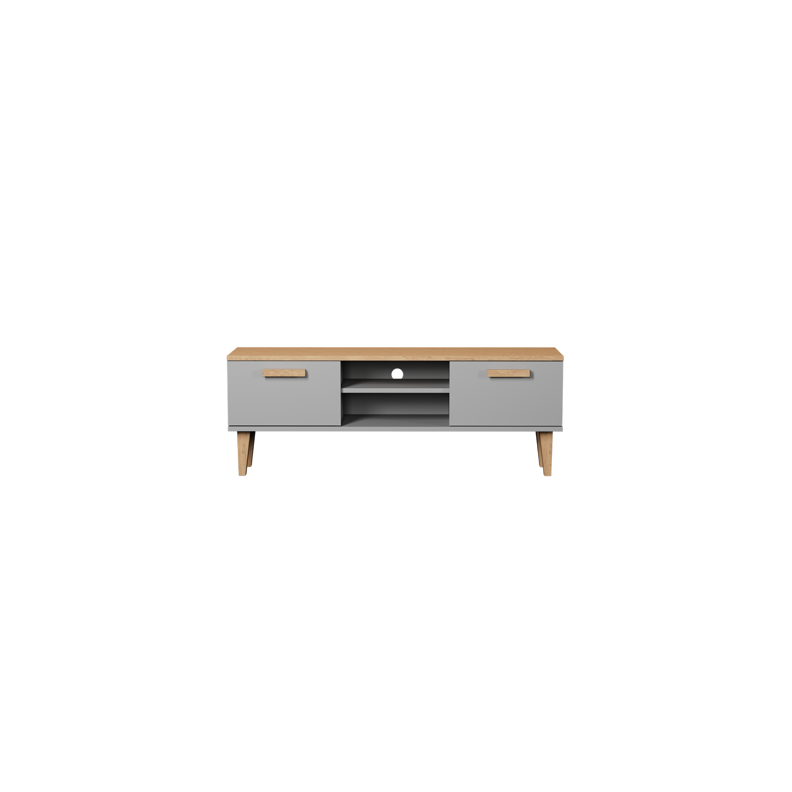 Szafka RTV Denver 120 szary chinchilla & hikora