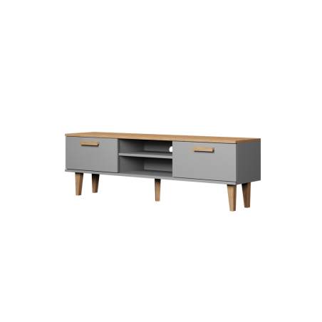 Szafka RTV Denver 160 szary chinchilla & hikora