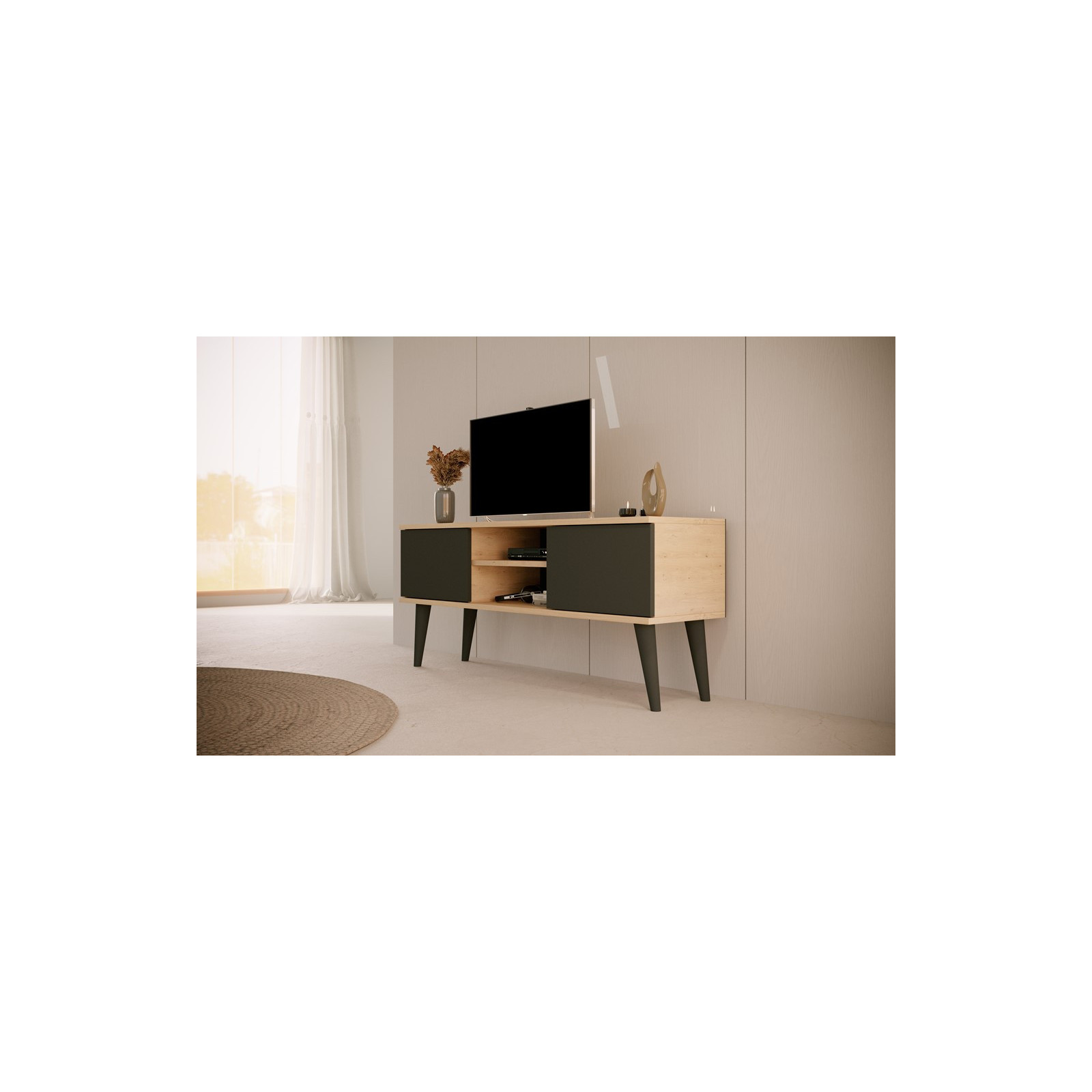 Szafka RTV Toronto 120 czarna