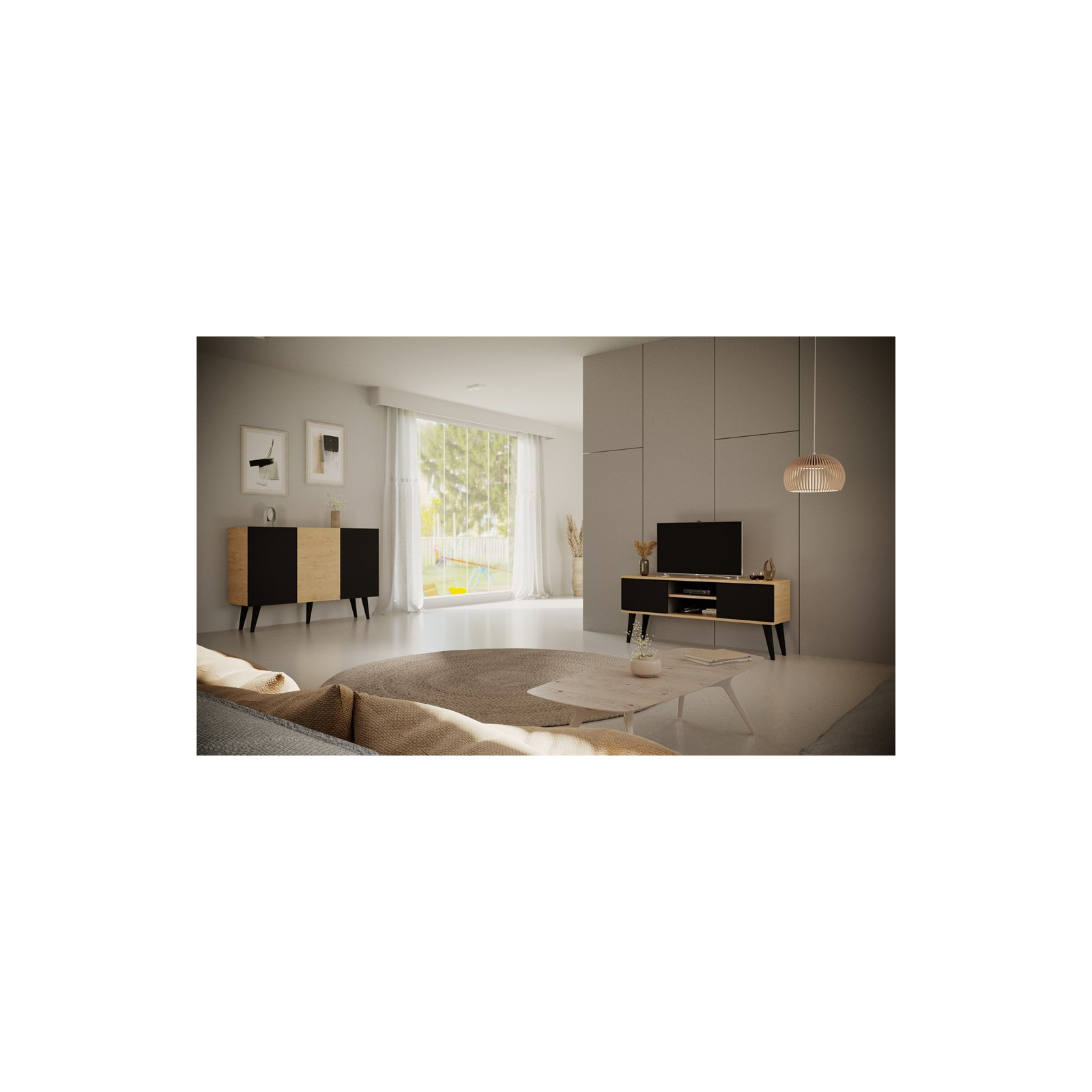 Szafka RTV Toronto 120 czarna