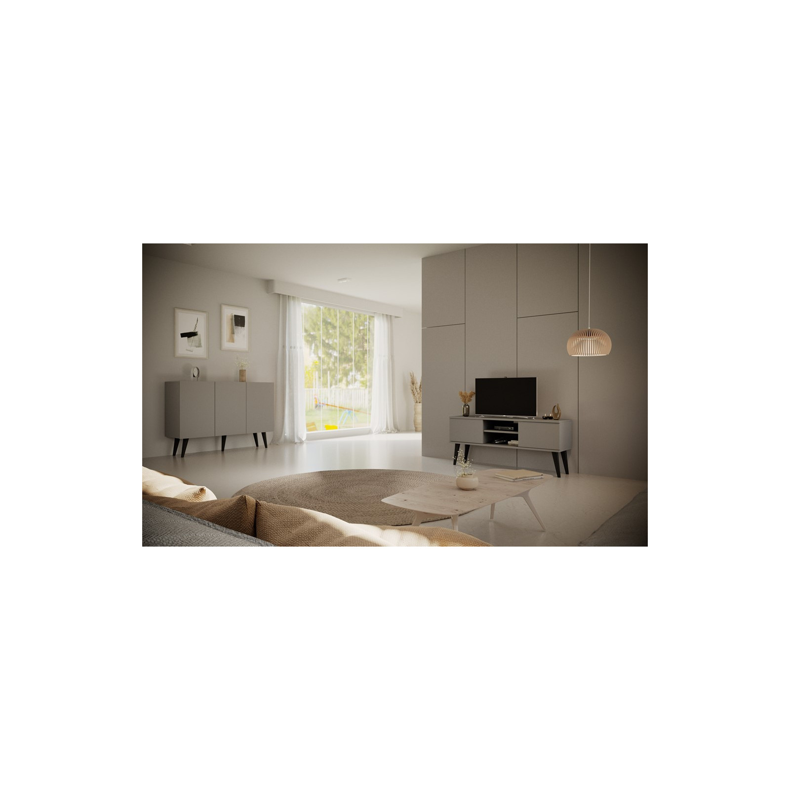 Szafka RTV Toronto 120 szara chinchilla