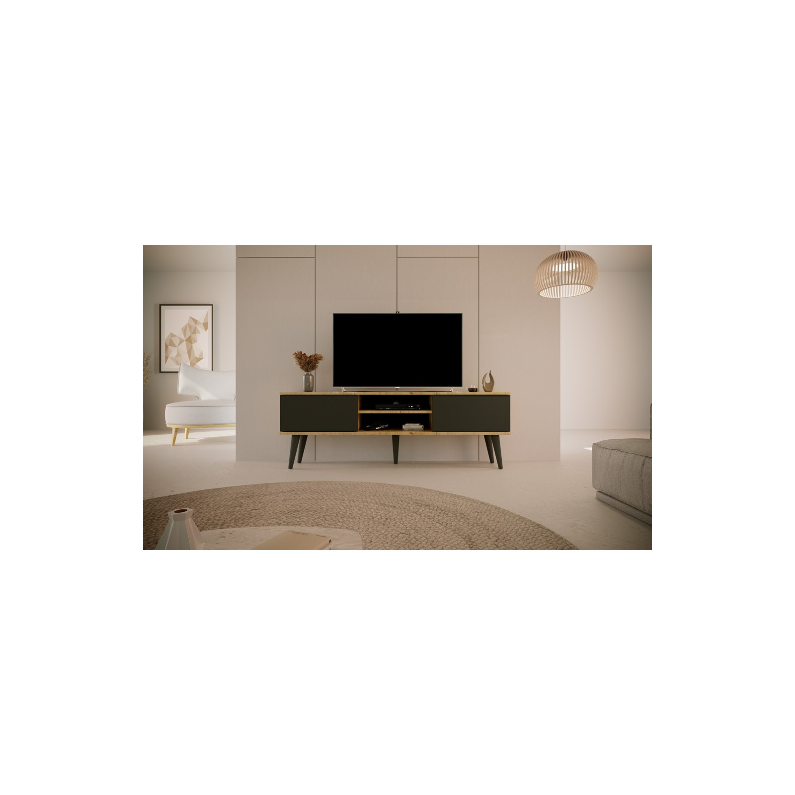 Szafka RTV Toronto 160 czarna