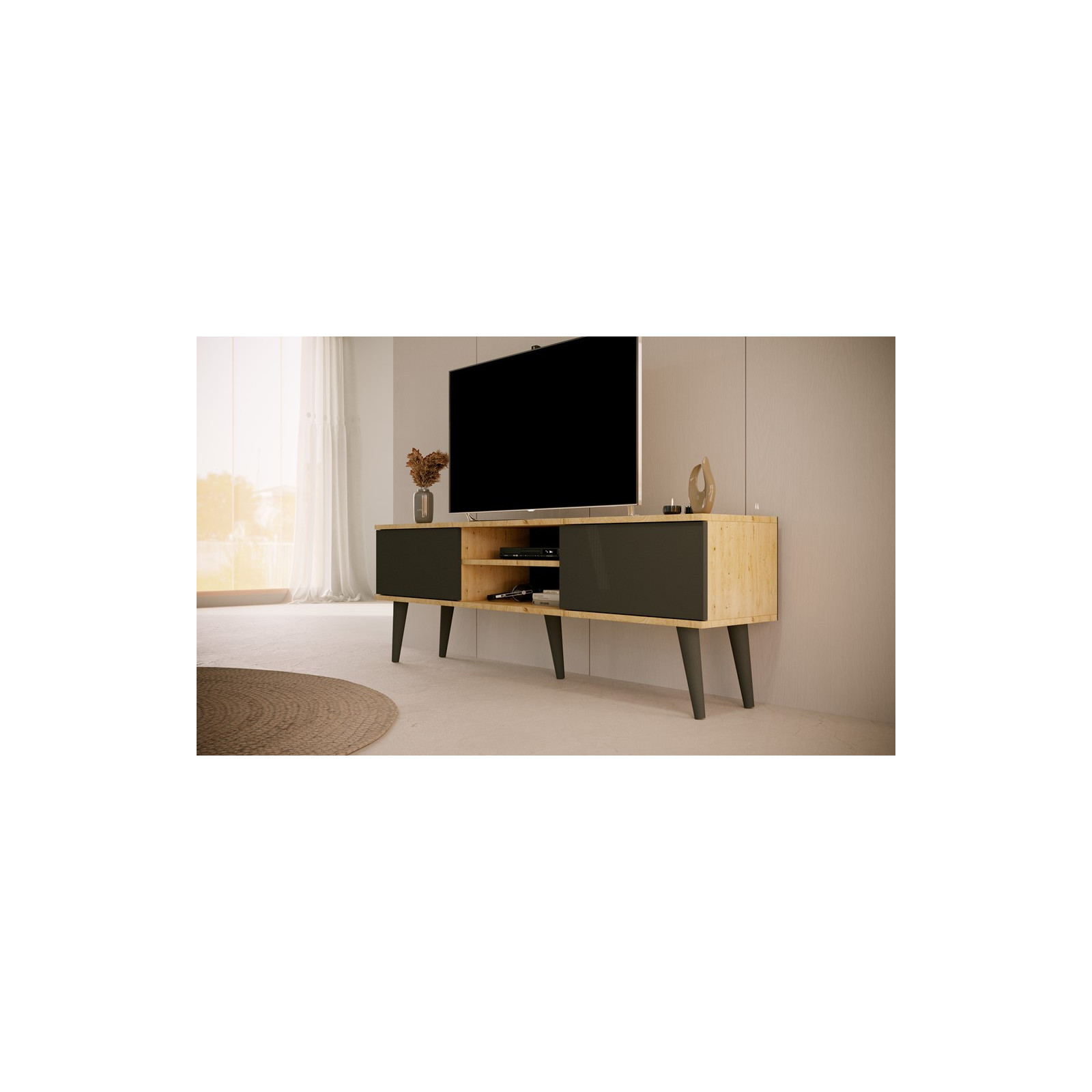 Szafka RTV Toronto 160 czarna