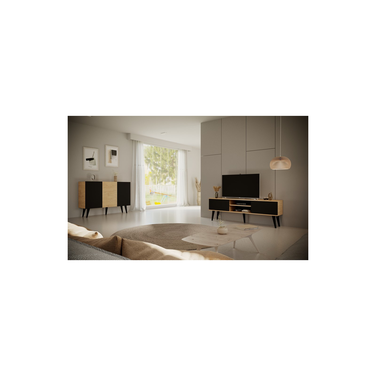 Szafka RTV Toronto 160 czarna